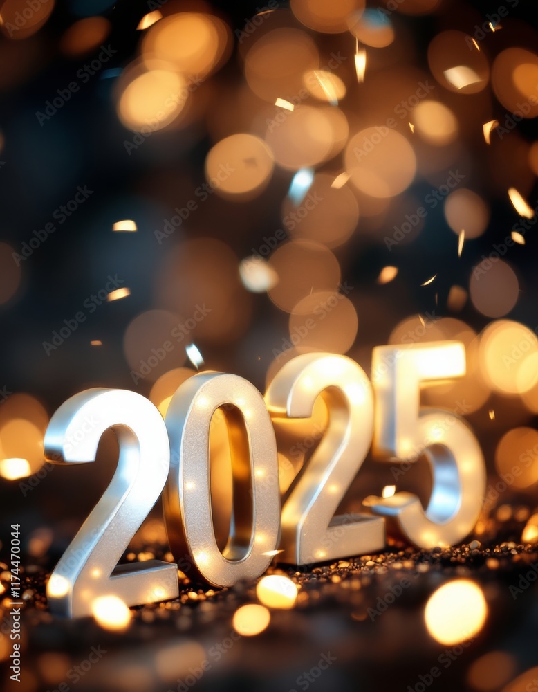Text "2025" background