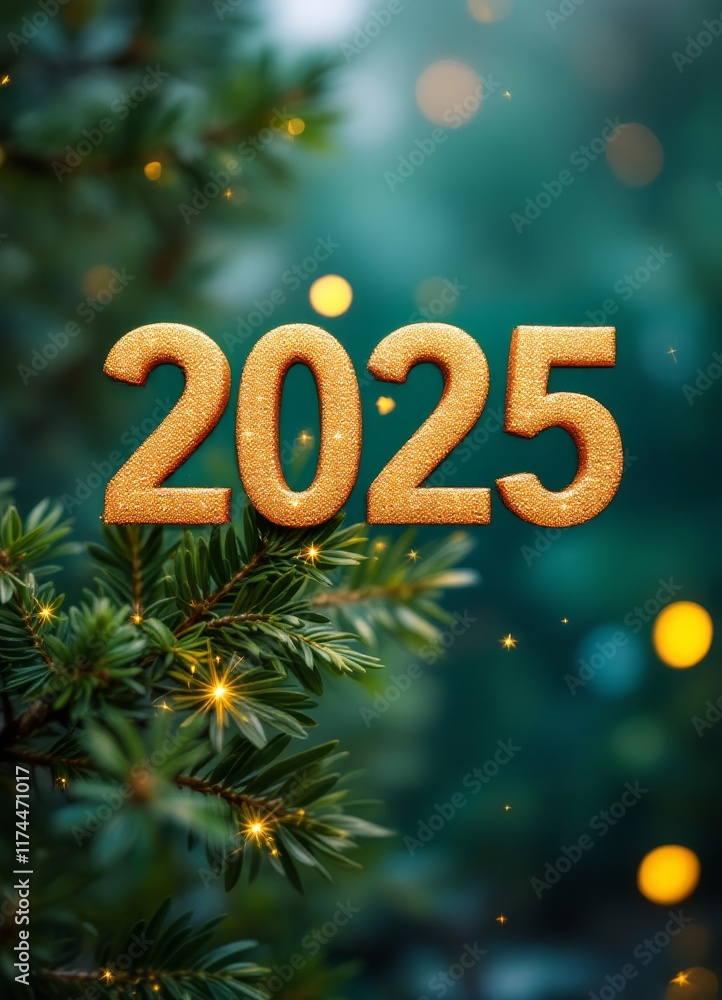 Text "2025" background