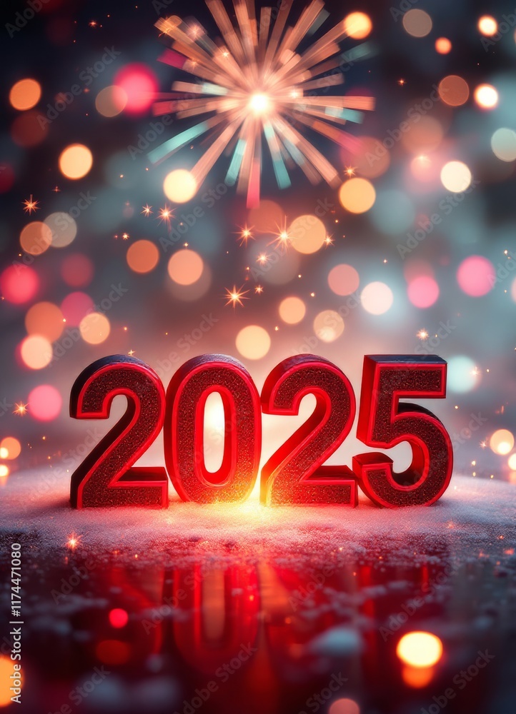 Text "2025" background