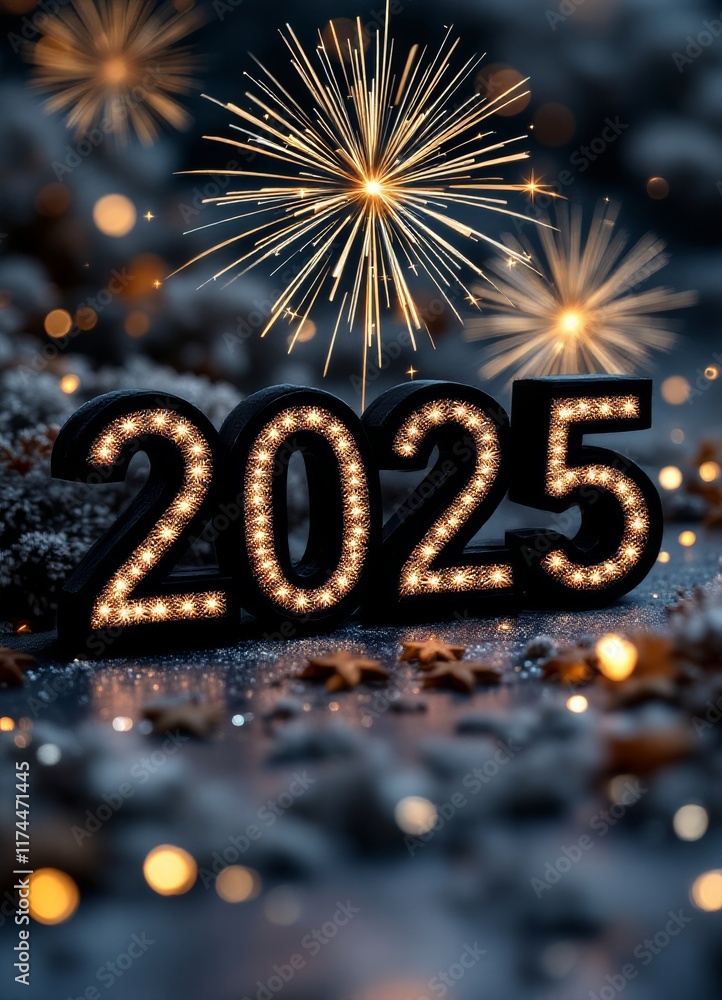 Text "2025" background