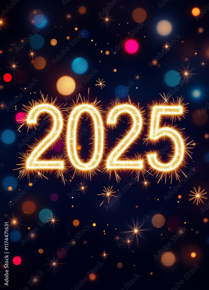 Text "2025" background