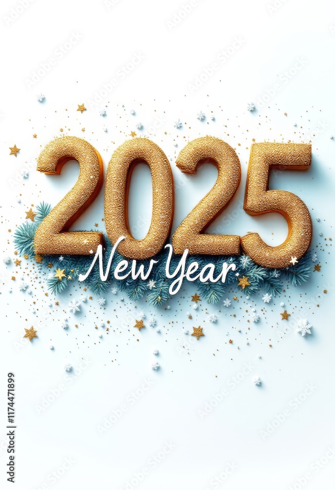 Text "2025" background