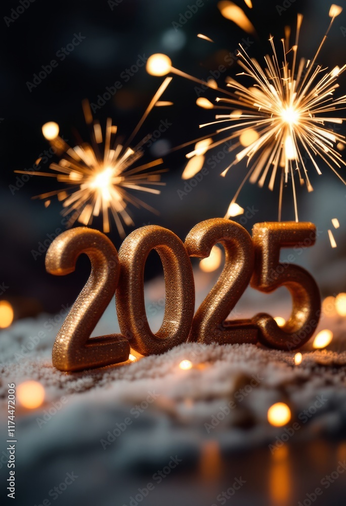 Text "2025" background