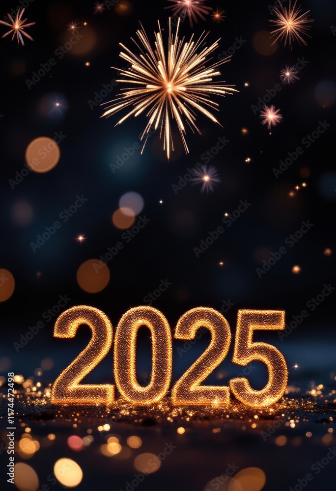 Text "2025" background