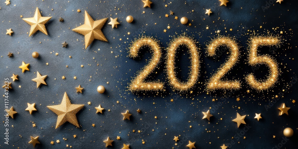 Text "2025" background