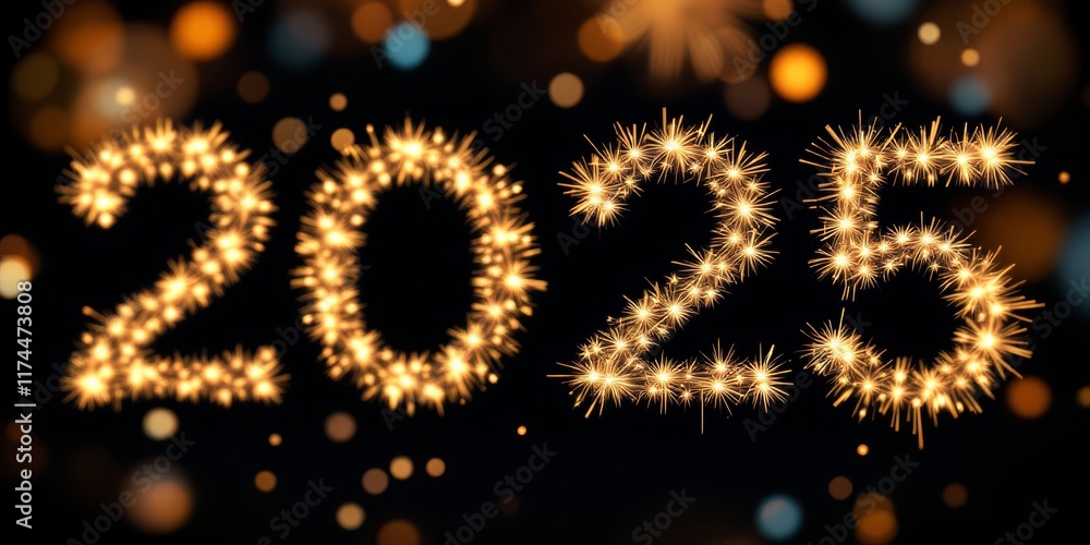 Text "2025" background