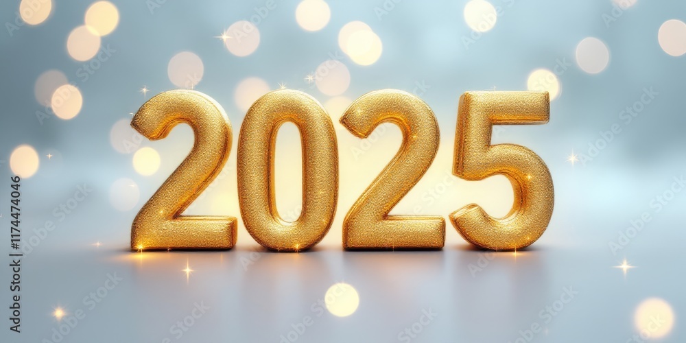 Text "2025" background