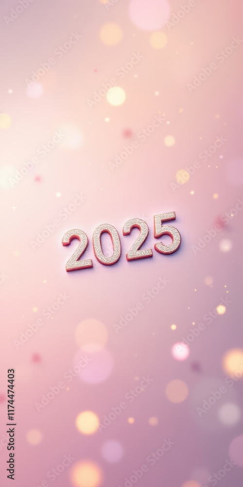 Text "2025" background