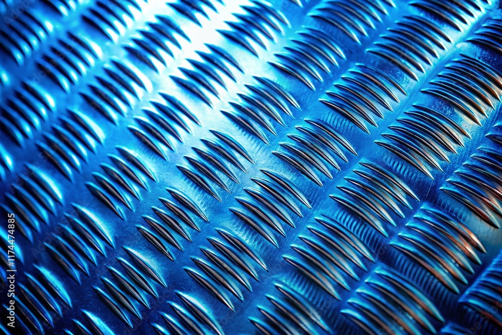 Obraz premium Blue Metal Texture with Golden Accents: Abstract Background Stock Photo