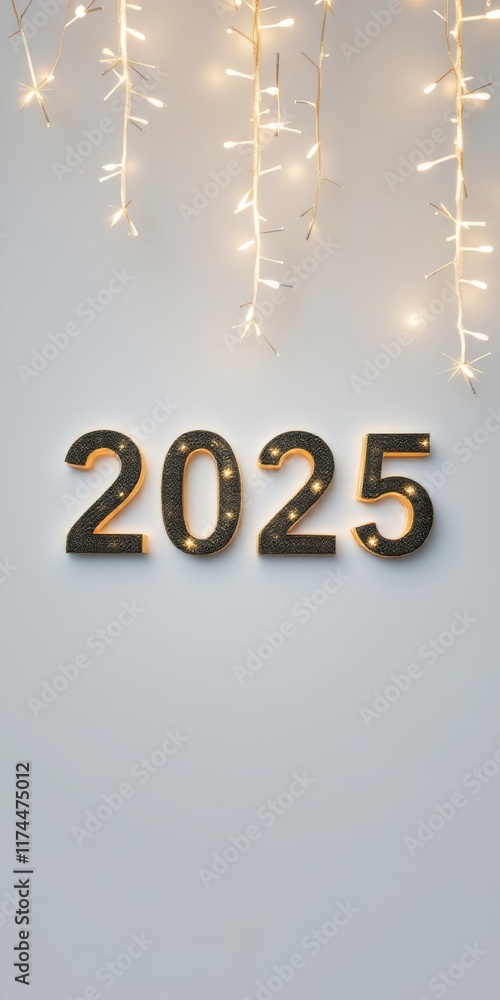 Text "2025" background