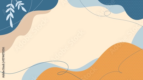 Abstract  minimalist background hand draw, illustration wallpaper