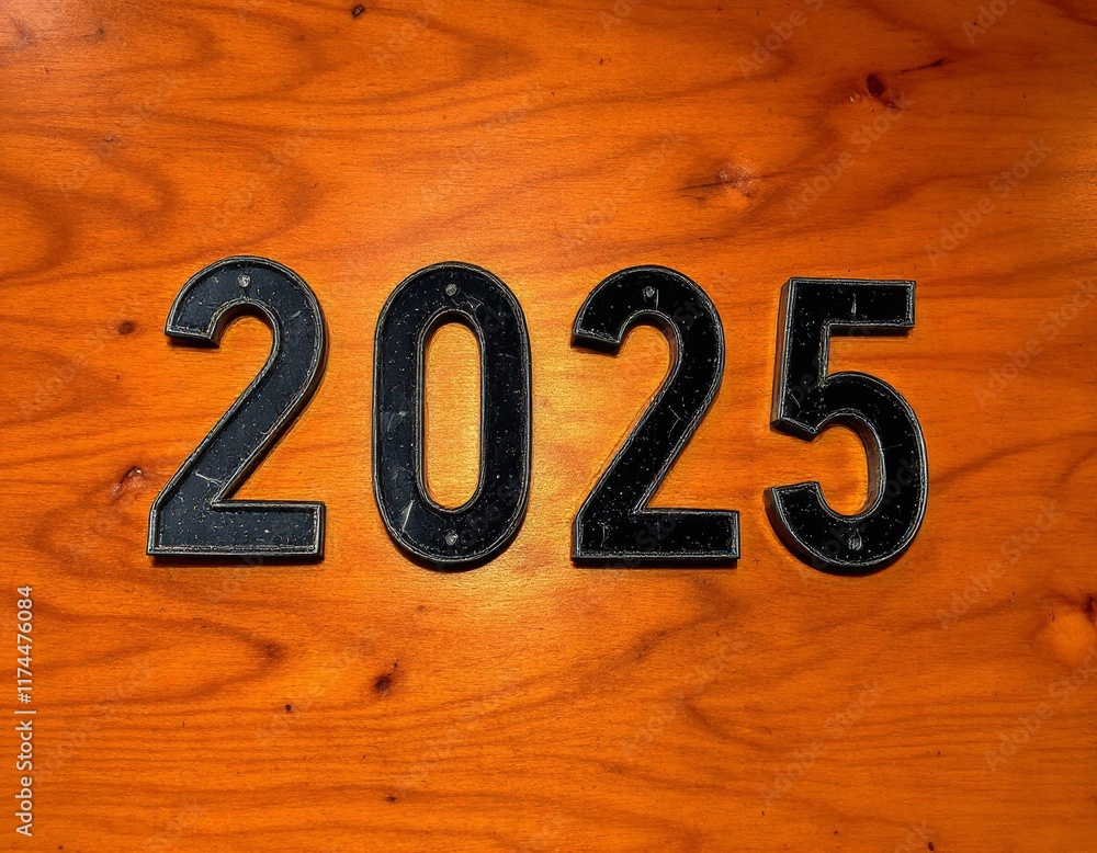 Text "2025" background
