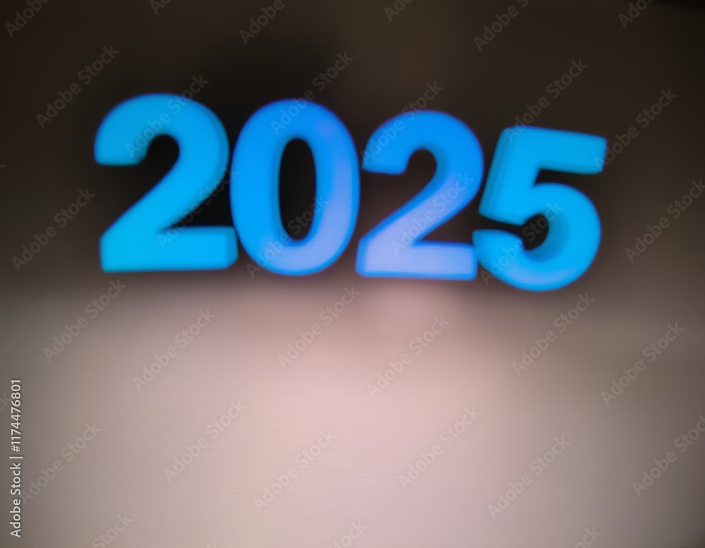 Text "2025" background