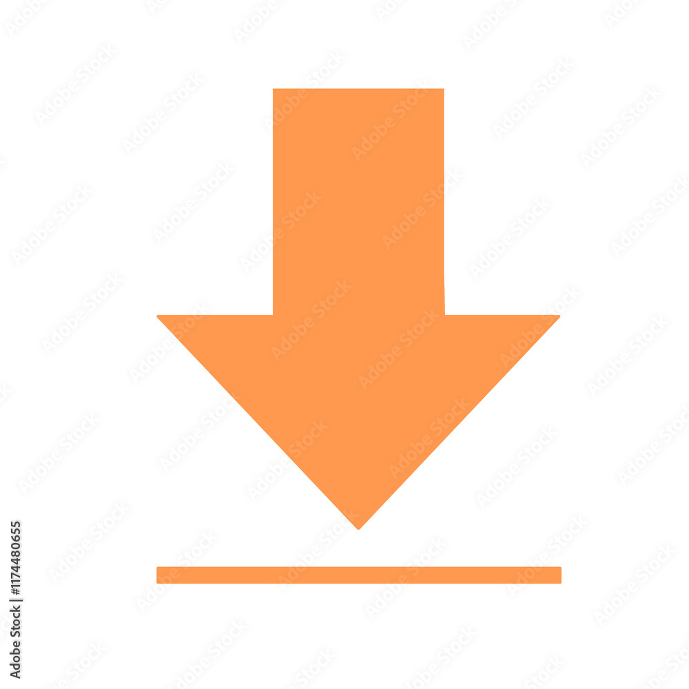 Doodle download save icon arrow technology upload digital illustration on transparent that can be use for background, slide view, social media, sticker, scrapbook and etc. with aesthetic orange color Doodle download save icon arrow technology upload digital illustration on transparent that can be use for background, slide view, social media, sticker, scrapbook and etc. with aesthetic orange color