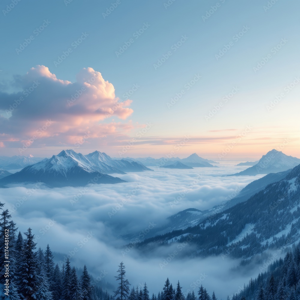 sunrise in the mountains