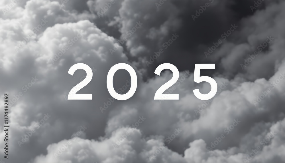Text "2025" background