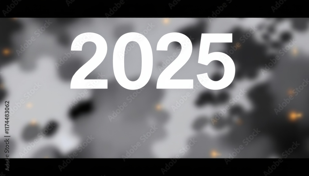 Text "2025" background