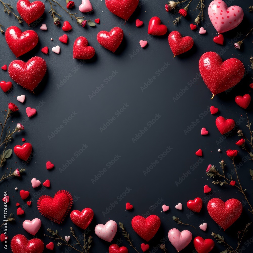 red heart frame