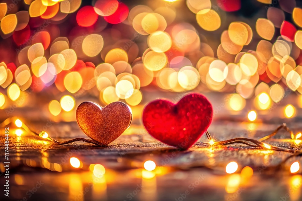 Candid Photo: Bokeh Hearts Background - Romantic Blurred Love Theme Candid Photo: Bokeh Hearts Background - Romantic Blurred Love Theme