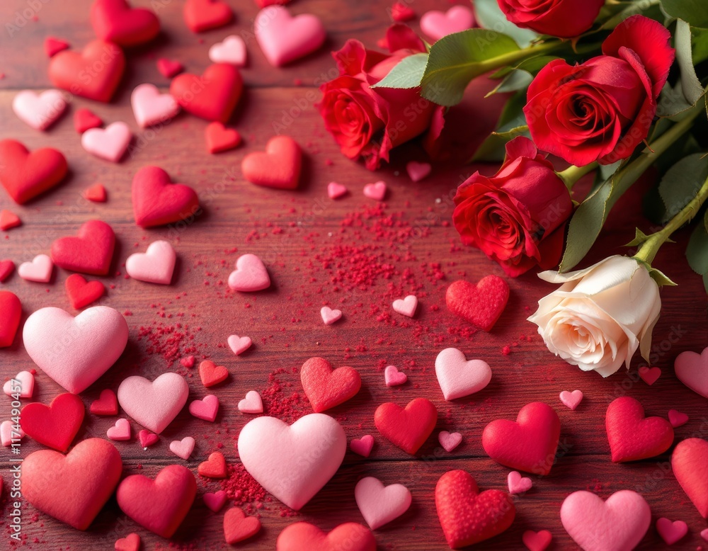 red rose petals