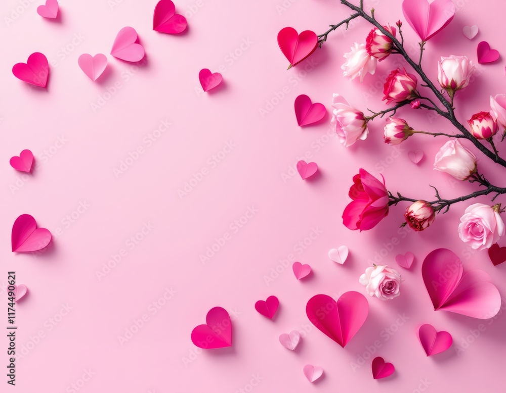 pink hearts background