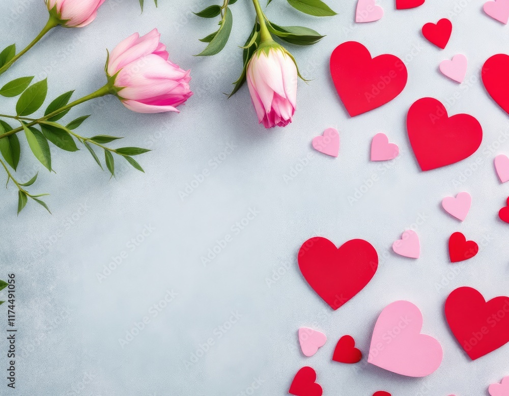 flowers and hearts