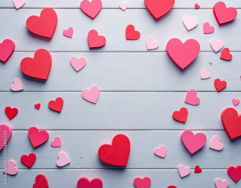 red hearts background