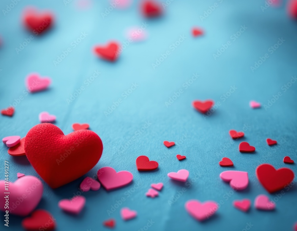 red hearts background