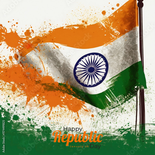 Indian republic day social media post template