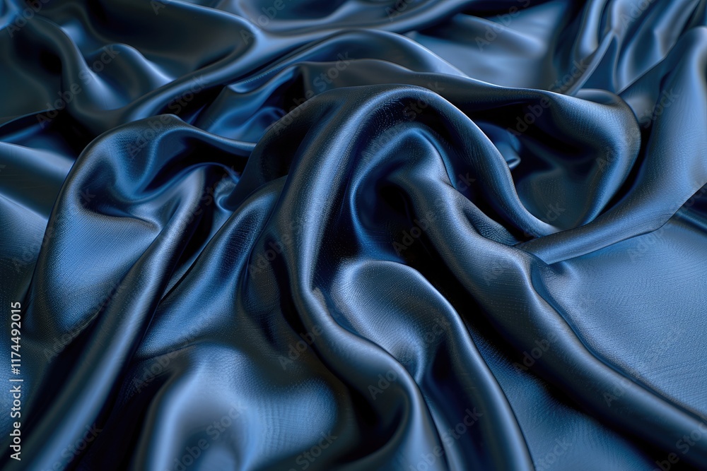 Obraz premium A smooth silky black fabric texture