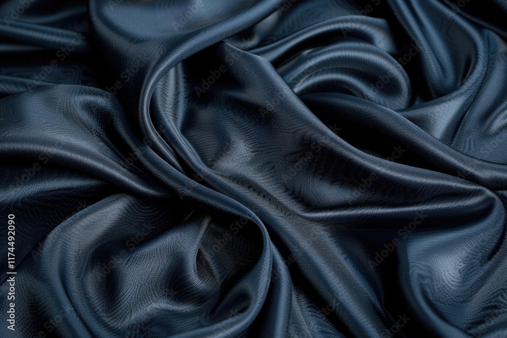 Fototapeta premium A smooth silky black fabric texture