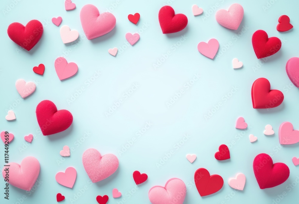 red hearts background