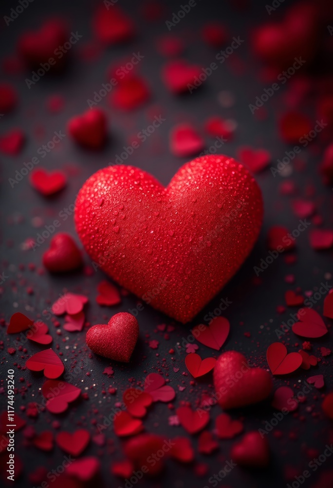 red hearts