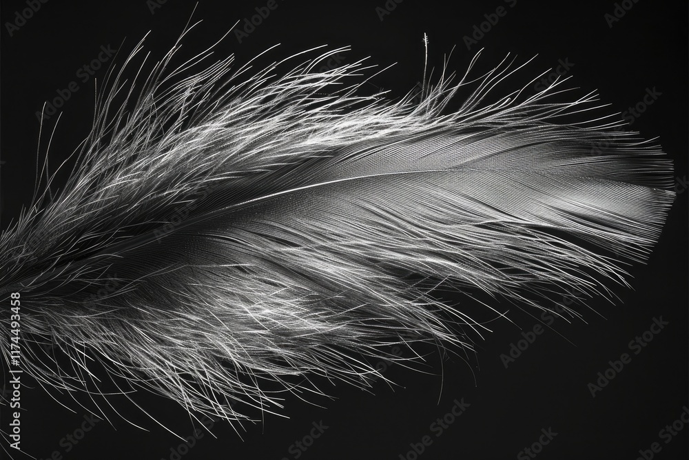Obraz premium A soft feathery black texture
