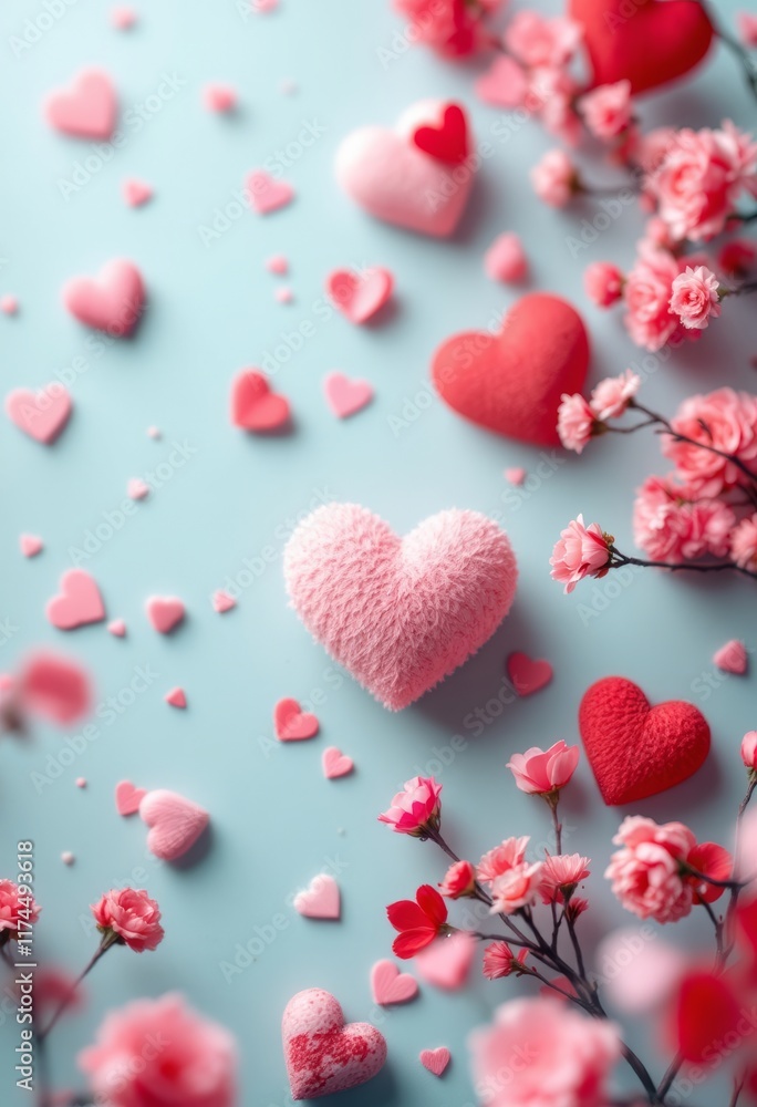red hearts