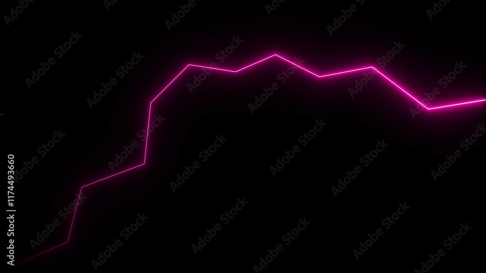 Neon business chart. neon business graph icon animation. business chart growth concept black background. neon business graph concept. Neon business chart. neon business graph icon animation. business chart growth concept black background. neon business graph concept.