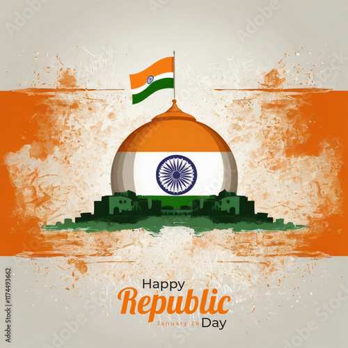 Indian republic day social media post template