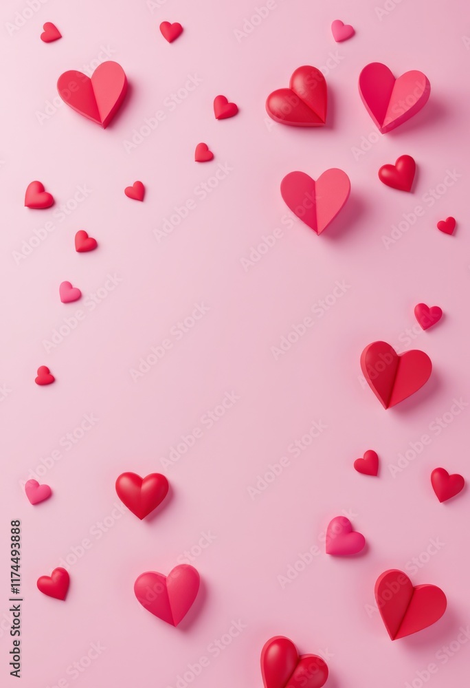 red hearts background