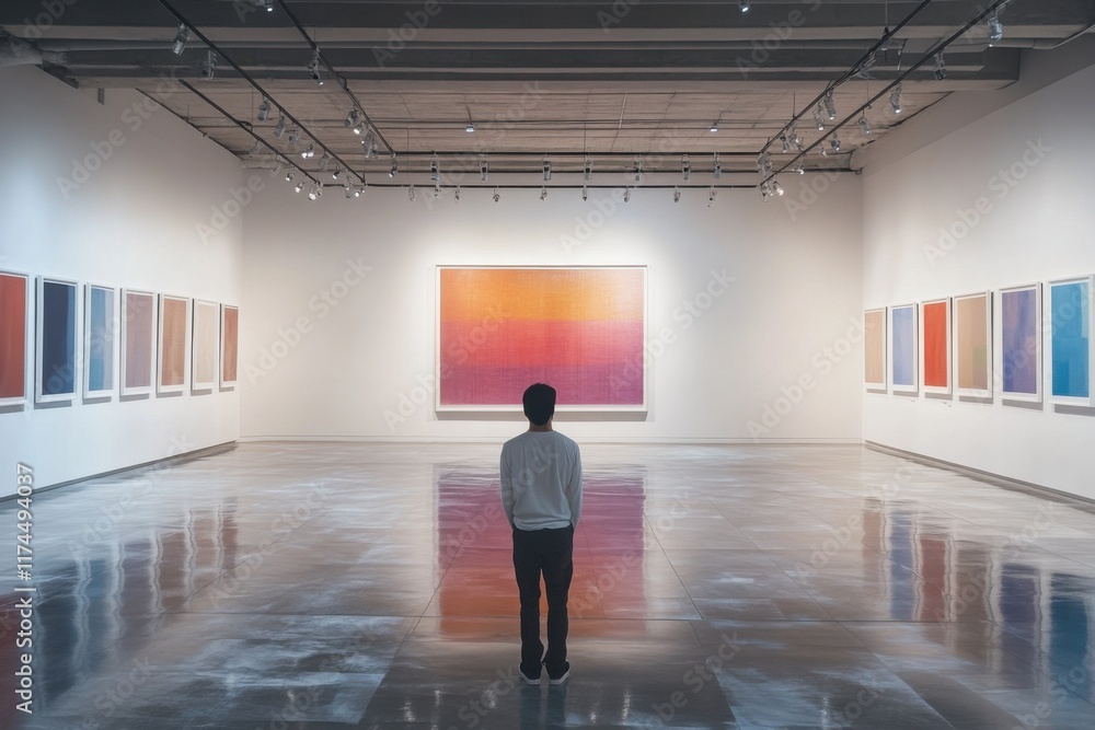 A frame mockup on a gallery-style wall, with track lighting highlighting the artwork A frame mockup on a gallery-style wall, with track lighting highlighting the artwork
