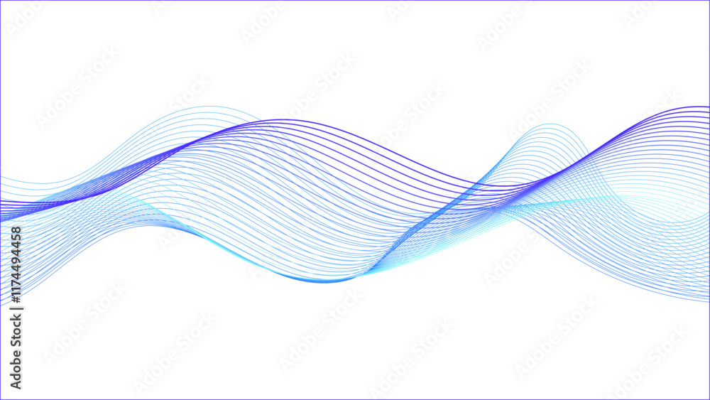 Abstract background with soft waves of purple and blue colors.