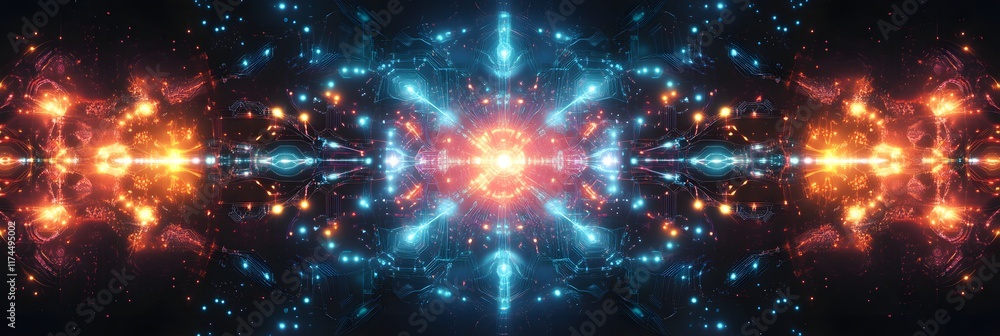 Abstract Energy Flows, Vivid Colors, Glowing Circuits Abstract Energy Flows, Vivid Colors, Glowing Circuits