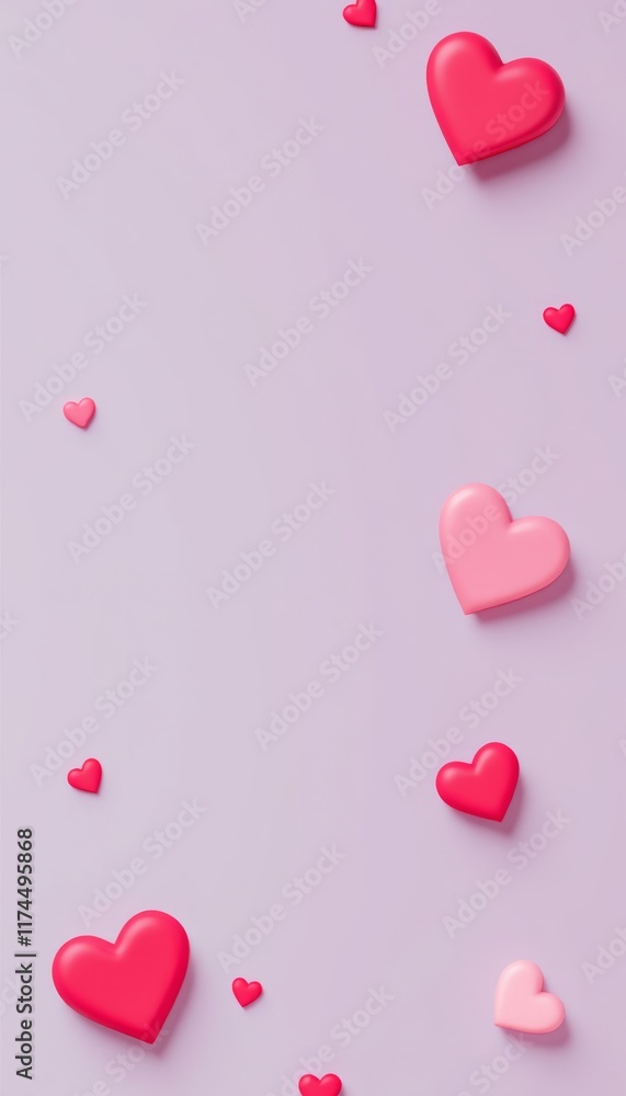 pink hearts background