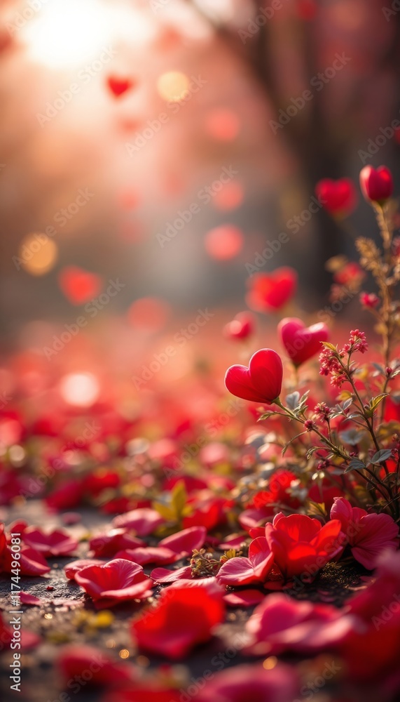red rose petals