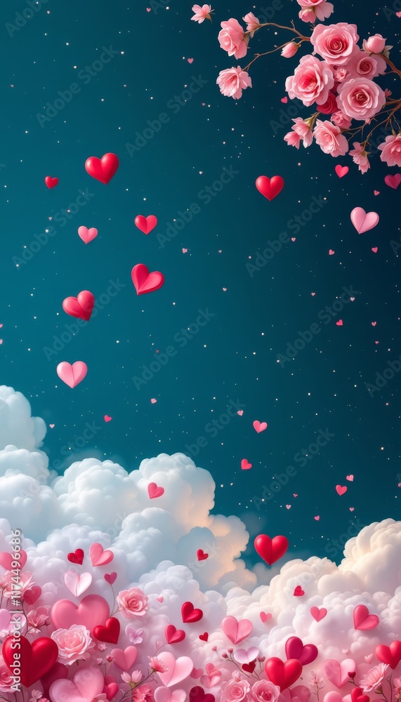 rose petals falling into water