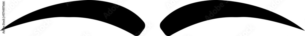 Eyebrows icon in trendy black flat style. Fashion eyebrow perfectly shape vector illustration. Permanent make up and tattooing. Cosmetic for eyebrow element isolated on transparent background.
