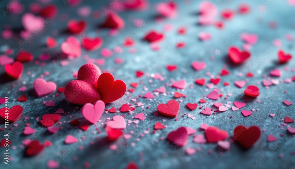 red hearts background