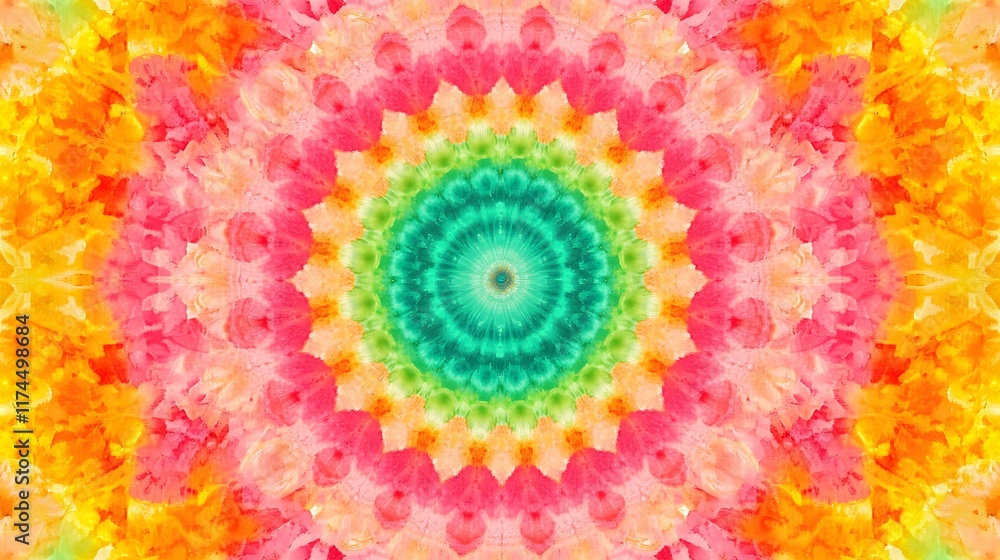 Vibrant Mandala: Colors Bloom Radiantly Vibrant Mandala: Colors Bloom Radiantly