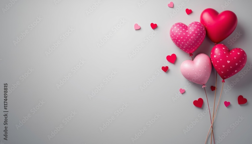 valentine background with hearts