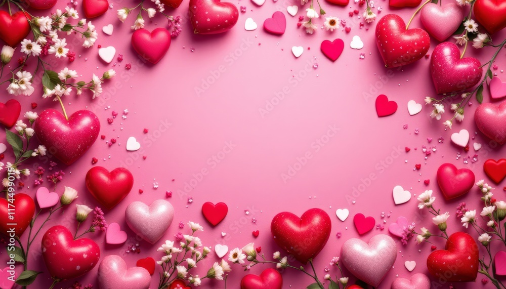 red background