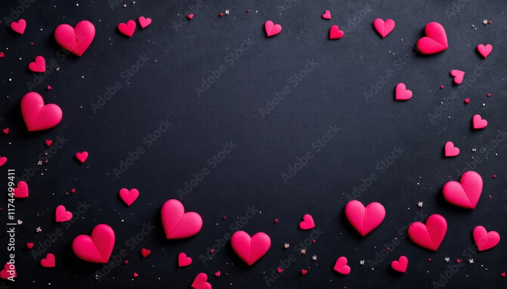 valentine background with hearts